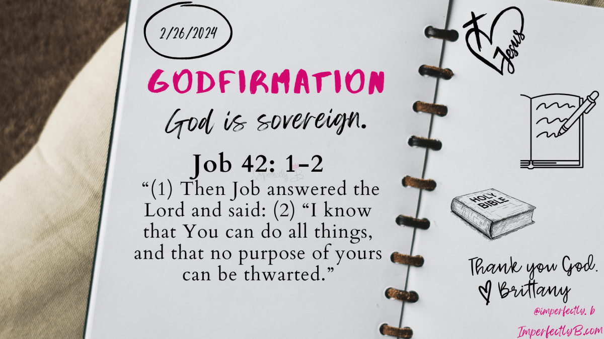 Godfirmation God Is Sovereign (Job 42: 1-2)